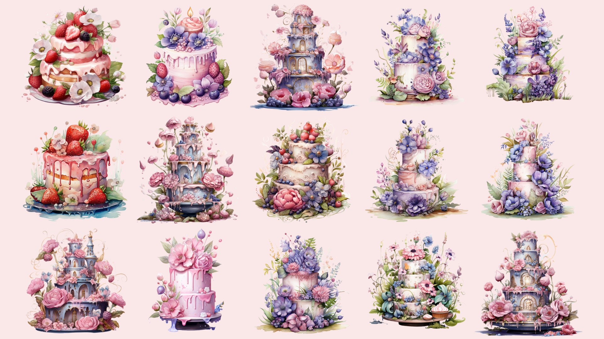 Fancy Cake Clipart, 103 Transparent PNG Files, 300 Dpi, Cakes Clipart ...