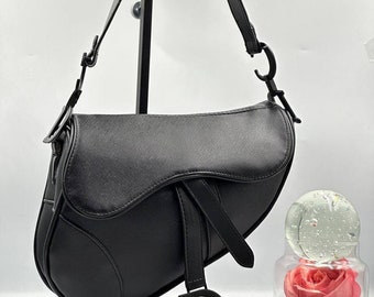 Borsa a tracolla in pelle di design per donna - Borse a tracolla con patta piccola - Borsa sotto le ascelle alla moda - Borsa femminile elegante - Borsa in pelle chic