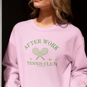 Tennis Sweater After Work Club Sweater Vintage Tennis Retro Sweater Vintage Look Sweater Tennis Gift Retro Shirt Tennis Club Sweater