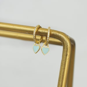 VALLEY GIRL turquoise heart earrings
