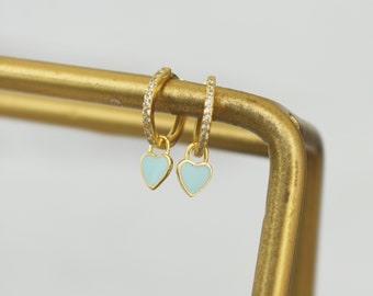 VALLEY GIRL turquoise heart earrings