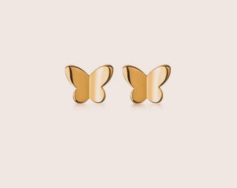 Gold Butterfly Studs