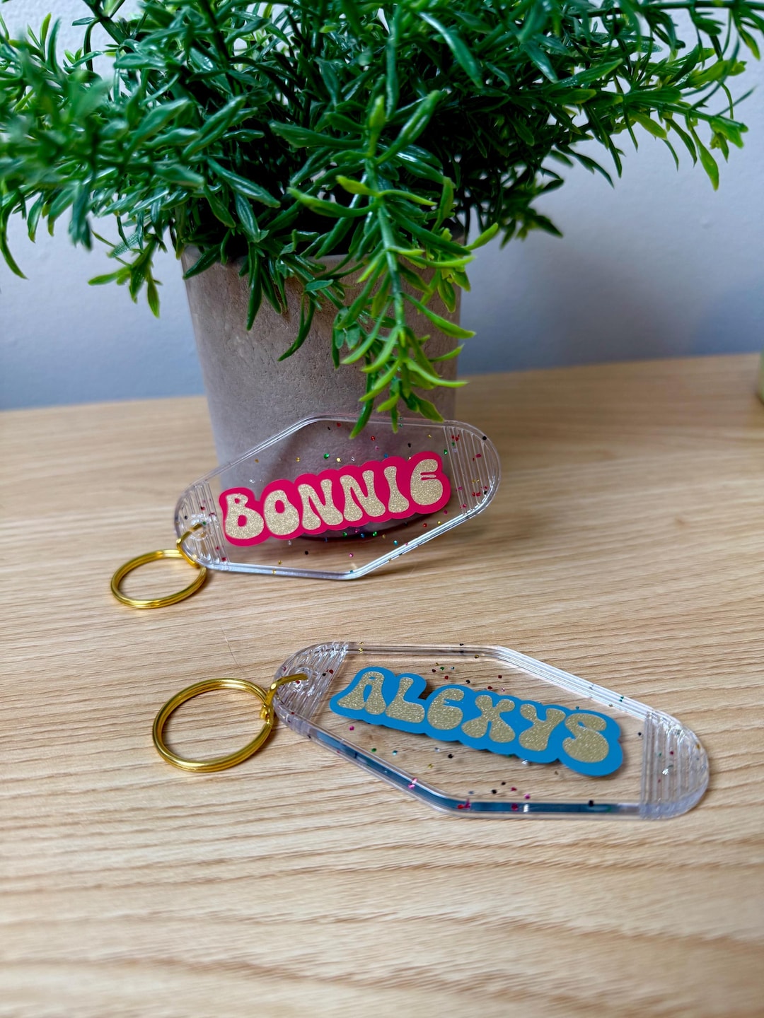 Personalized Acrylic Keychain: Custom Name Tag - Etsy
