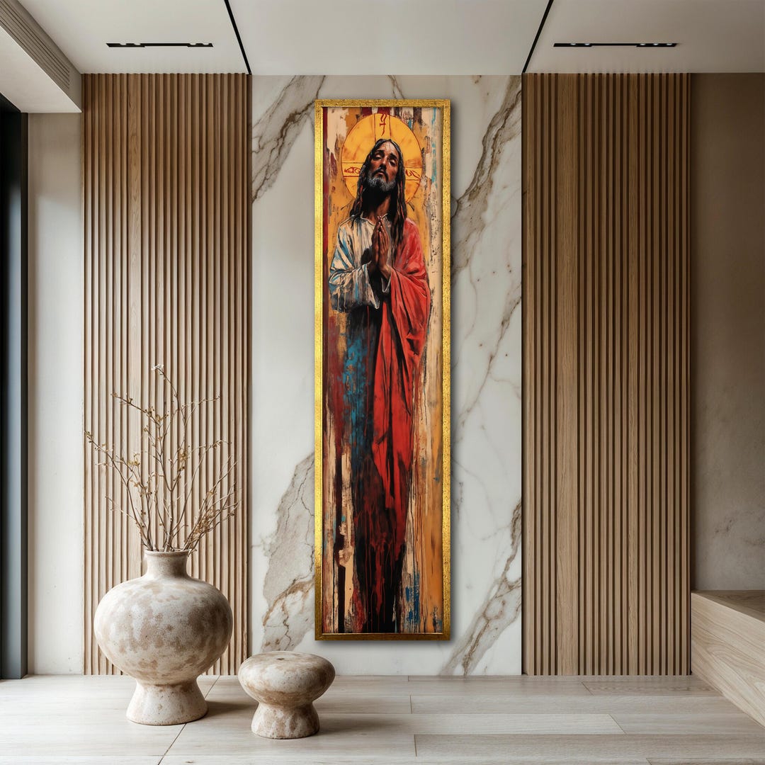 Jesus Christ Sacred Art Canvas Painting, Religious Wall Decor ...