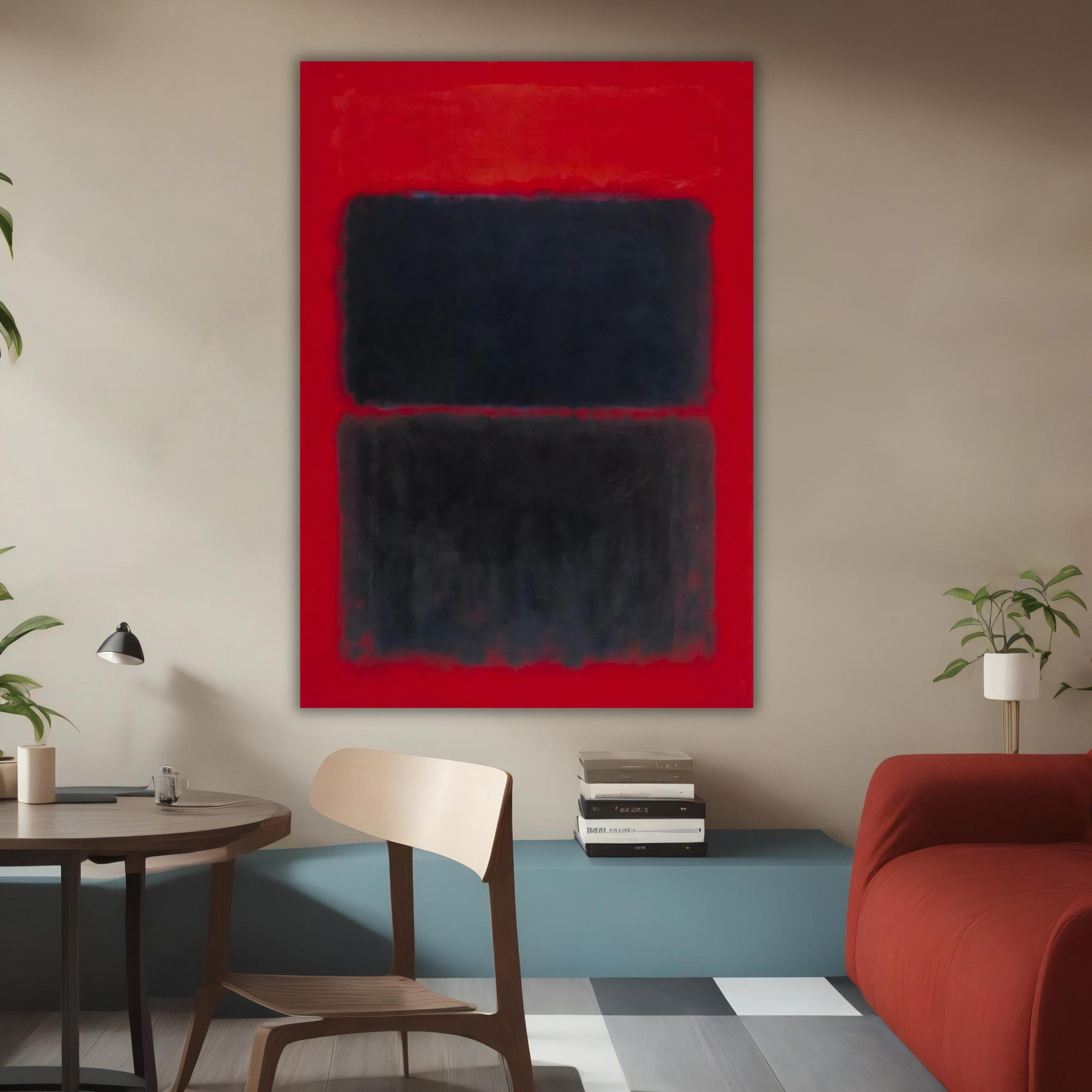 Mark Rothko Black Red Canvas Print, Sophisticated Room Decor, Stylish ...