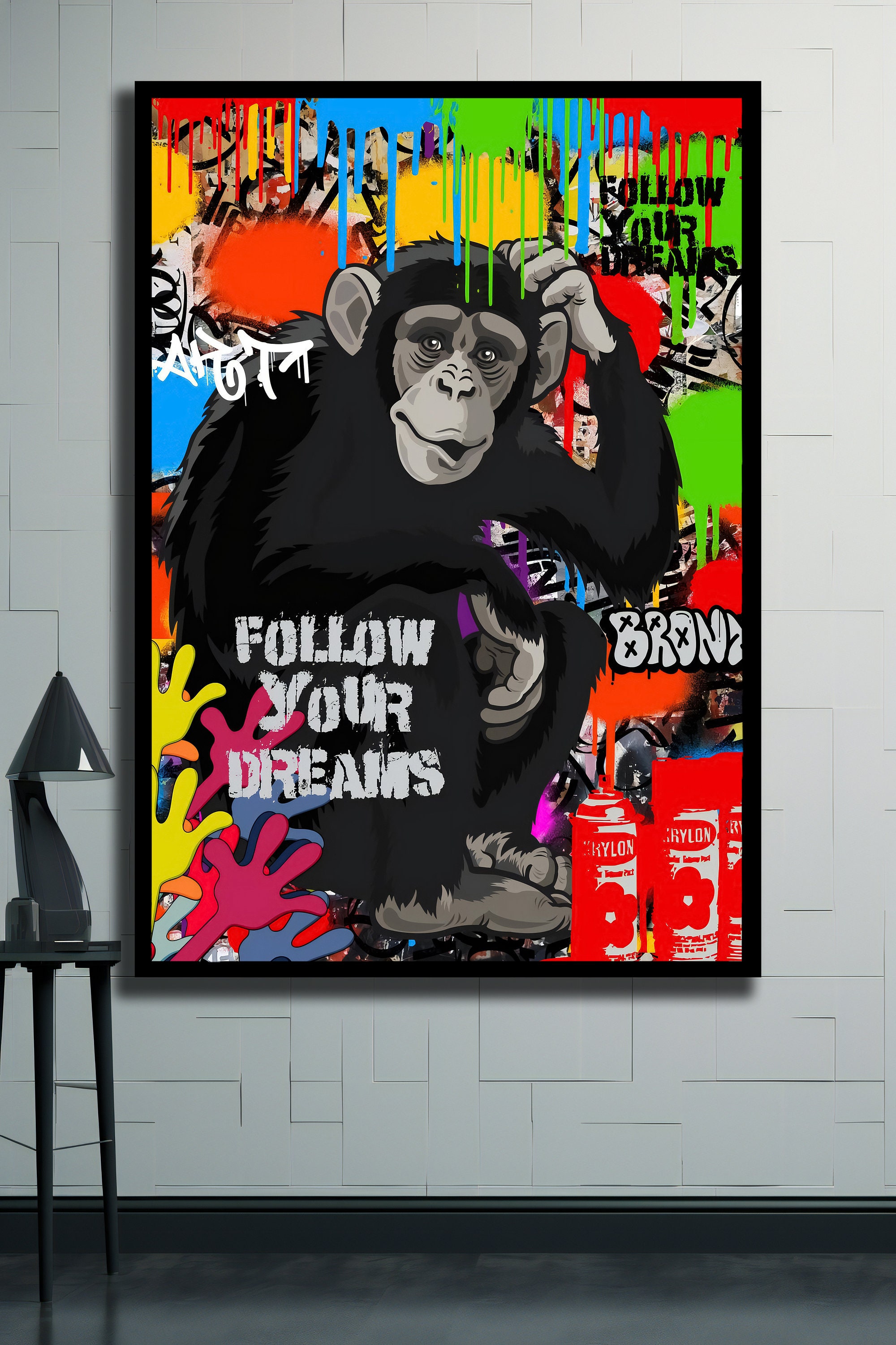 Maqueta De Marcos De Póster En Un Dormitorio | Archivo PSD Premium