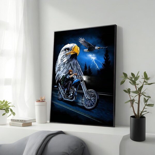 Abstract Harley Davidson Painting - Etsy