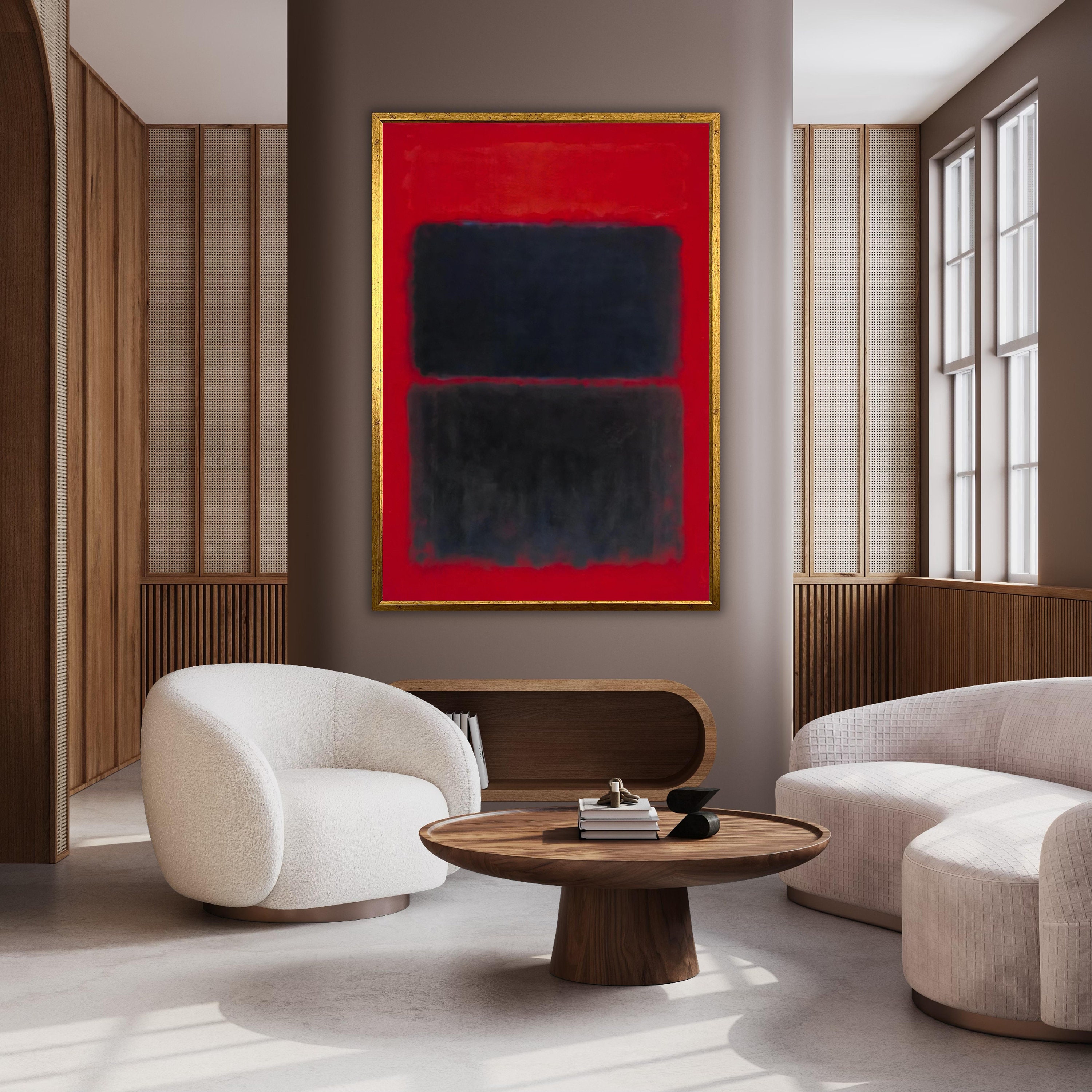 Mark Rothko Black Red Canvas Print, Sophisticated Room Decor, Stylish ...
