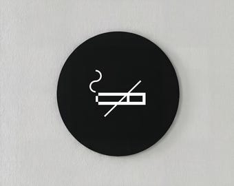 No Smoking Sign – Clear Acrylic Smoke-Free Symbol with Self-Adhesive Backing for Office, Restroom & Public Area Wall Decor