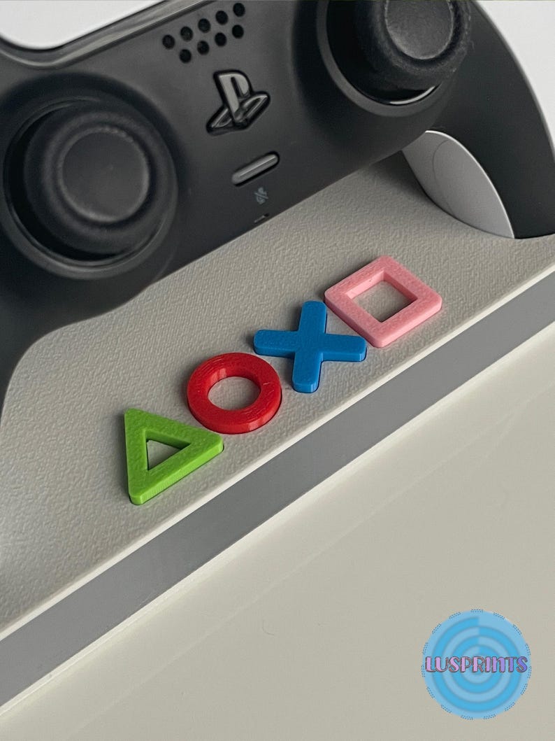 Triangular Playstation Controller Playstation 5 30th Anniversary Controller Stand, Gamer Desk Organizer ...