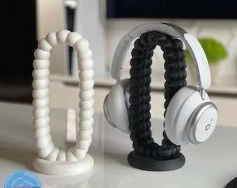 3D Printed Headset Holder Stand, Desk Decor, Gaming Headphone Organizer