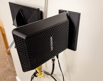 thumbnail image 2 of Custom 3D Printed Wall Mount For Verizon Fios G3100, G3200, And E3200 Router - White, Homemade 2 of 3