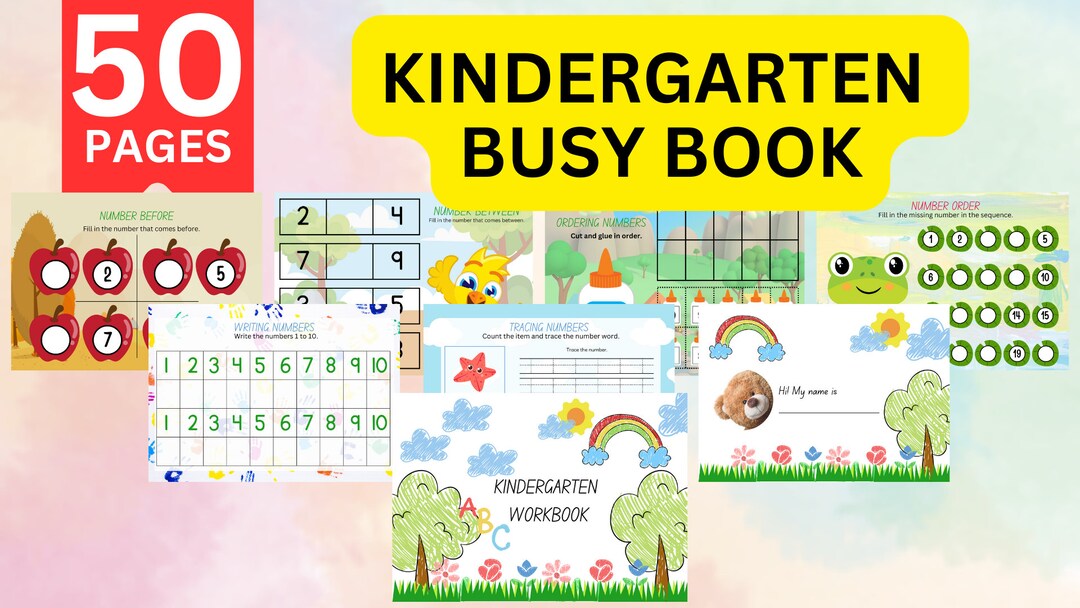 50 Preschool Printable Learning Material. Toddler Number Activities for Busy Binder - Etsy