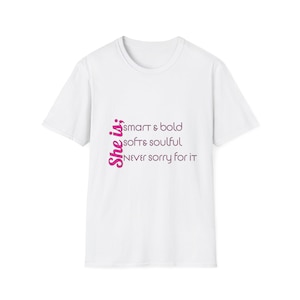 Feminist She Is Inspiration Quotes T-Shirt, Empowerment Tees, Gender Equality Apparel, Women's Rights Clothing, Unisex Feminism Shirt