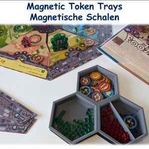 Magnetic Board Game Token Trays - Single/Dual - Sets