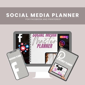 Content Planner: Social Media Master Kalender für Facebook und Pinterest, Organisiere Deine Posts & steigere Engagement