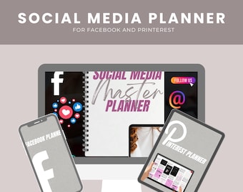 Planificador de contenido: calendario maestro de redes sociales para Facebook y Pinterest, organiza tus publicaciones y aumenta la interacción
