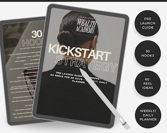 Estrategia de arranque: 30 ganchos para la creación de contenido y un planificador de 60 días para el éxito en las redes sociales