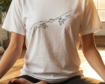 T-shirt dessin au trait coeur minimaliste | T-shirt graphique Comfort Colors | Cadeau tendance pour la Saint-Valentin | Chemise Love minimaliste |  T-shirt unisexe en coton