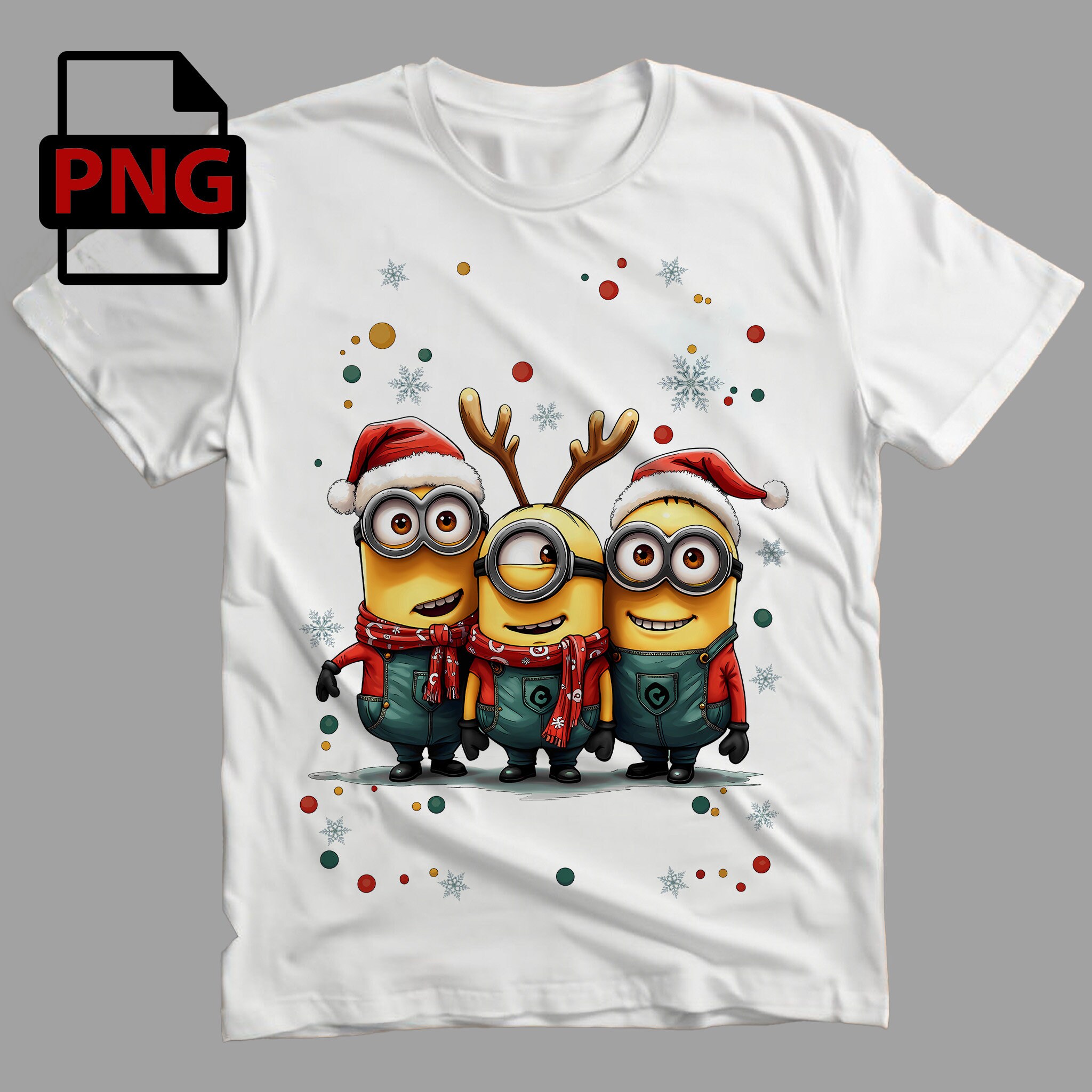 T-shirt Minions Neuf - Lettre Au Père Noël, Manches Courtes Gris - Taille 5/6 Ans - 100% Coton