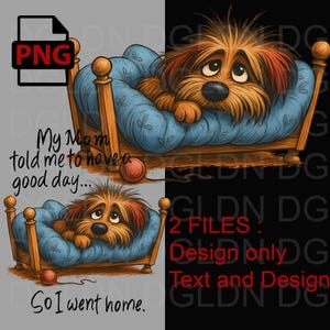 Cute Cartoon Dog PNG Clipart – Digital Download for Sublimation, T-Shirts, Mugs, Stickers, Pet Lover Gifts & DIY Craft Projects