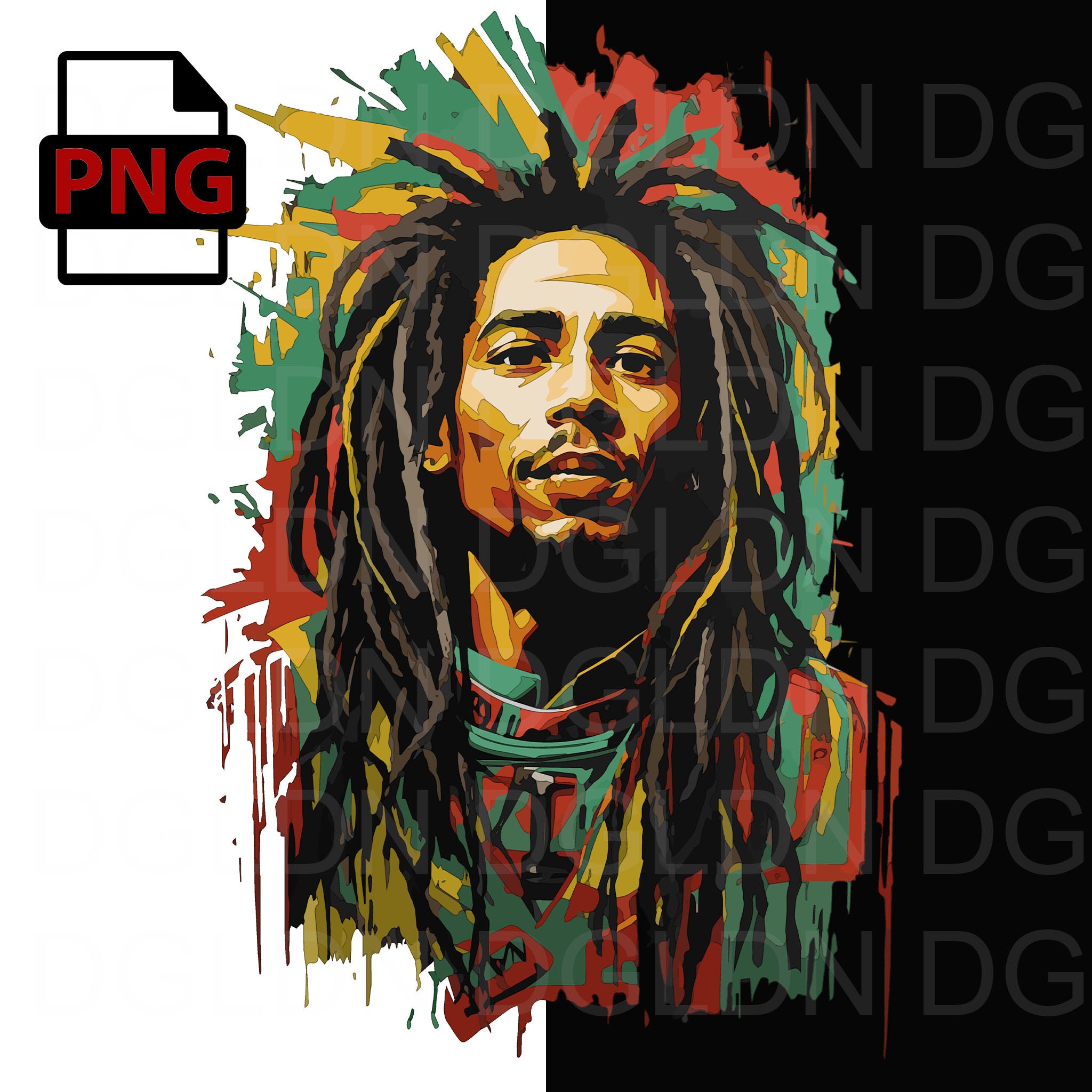 Bob marley sublimation design - Etsy México, image size:2048x2048