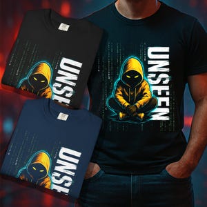 Cyberpunk Hacker-tröja: Komfortfärgad plaggfärgad tröja