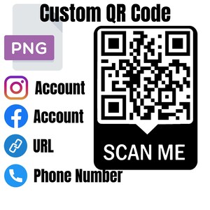 Custom QR Code Digital Download | Personalized Website or Social Media ...
