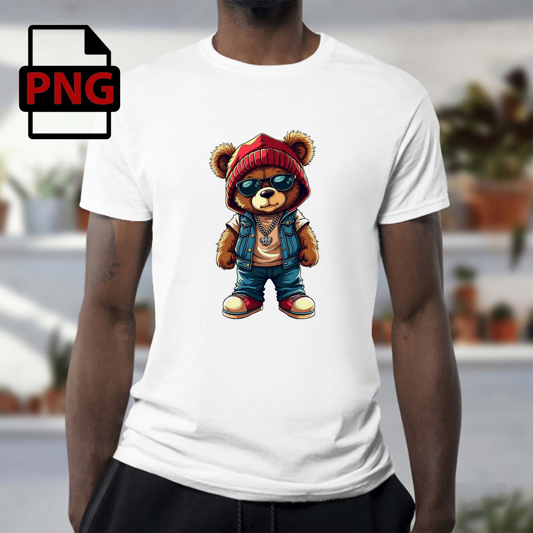Hip Hop Bear PNG: Streetwear Clipart, Sublimation Design Hip Hop Bear PNG: Streetwear Clipart, Sublimation Design
