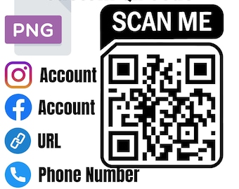 Custom QR Code Digital Download | Personalized Website or Social Media Links | Unlimited Scans | Instant Branding Solution in SVG & PNG