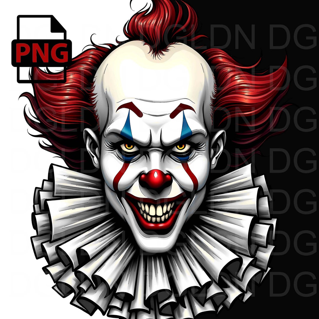 Creepy Clown Digital Art PNG - High-resolution Printable Graphic for ...