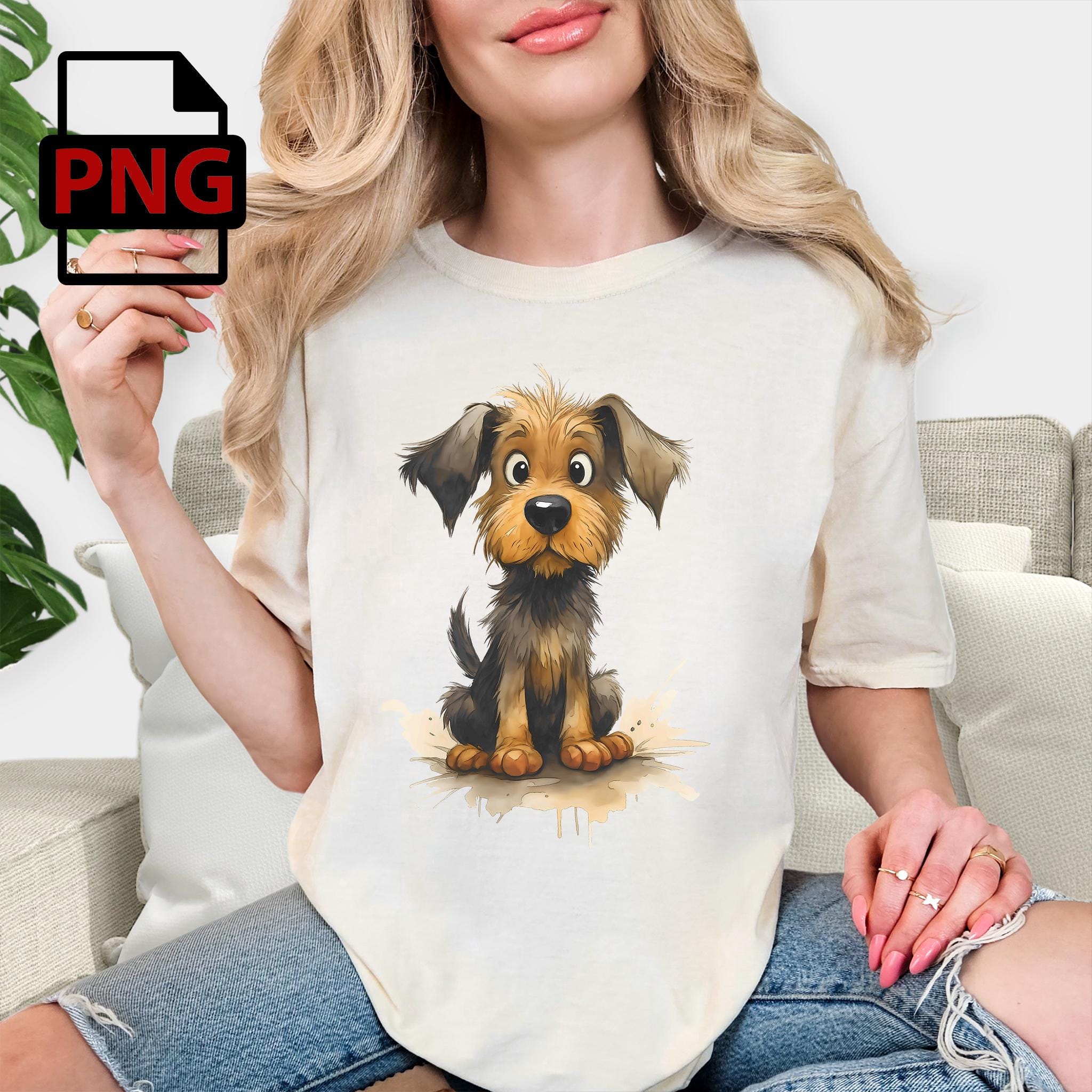 Funny Dog Clipart PNG: Cartoon Puppy Sublimation (digital Download ...