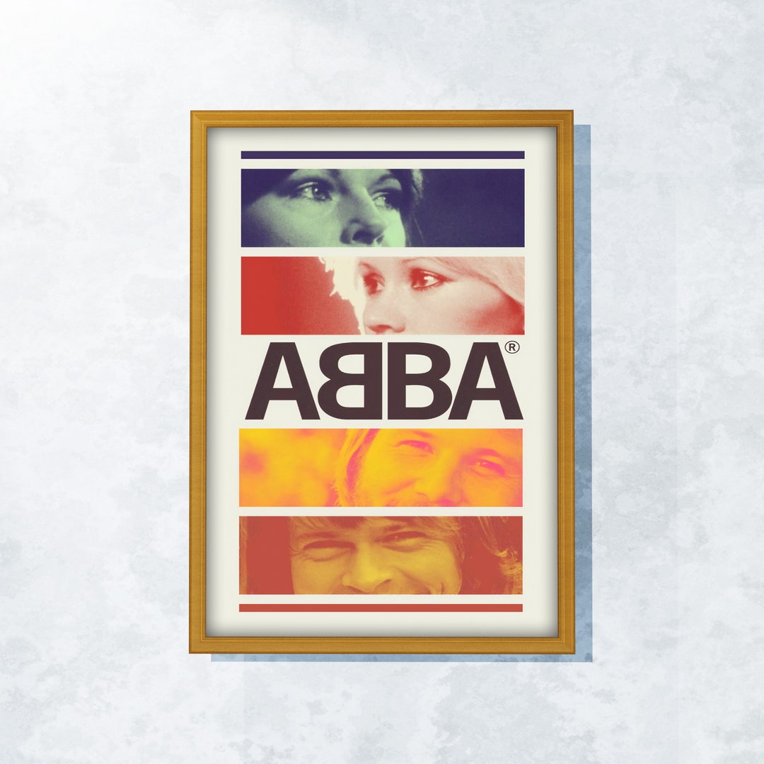 ABBA Band Poster, ABBA Printable Art, Disco Music Decor, Vintage Pop ...