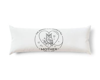 Almohada corporal Mamá Búho / Compañera reconfortante, diseño delicado (20" x 54")