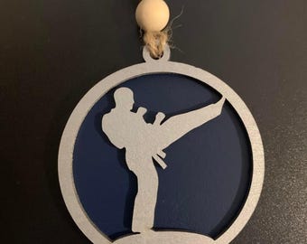 Karate Ornament Laser Cut File, Digital Download with SVG and JPEG