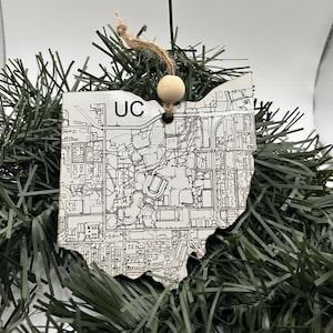 University Ornament, Cincinnati Map Laser Cut File Download