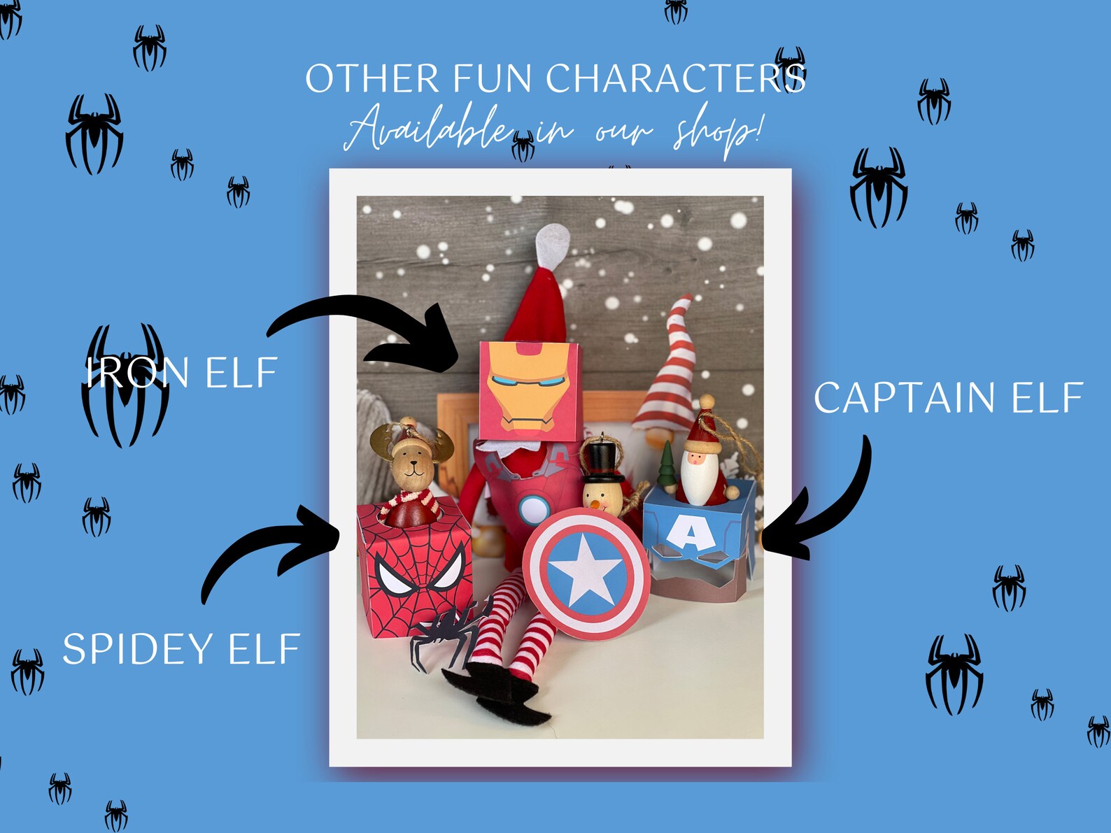Elf on the Shelf Ideas, Superhero Elf, Elf on the Shelf Props, Elf on