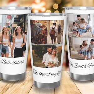 Customized picture Tumbler with any pattern, personalized photo collage Tumbler with text, custom travel Tumbler, graduation gifts