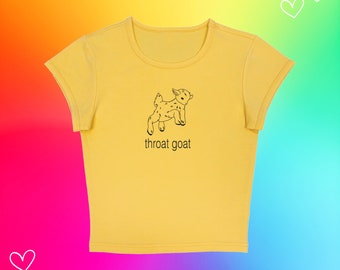 Throat Goat Top y2k Baby Tee