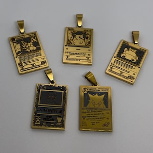 Pendentifs de dessin au trait de carte Pokémon personnalisés