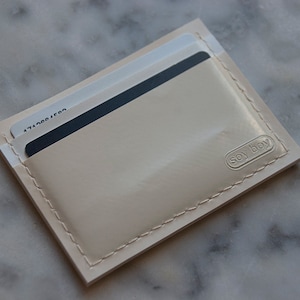 Porte-cartes beige/blanc