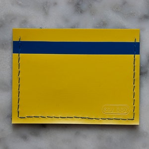 Porte-cartes bleu/jaune
