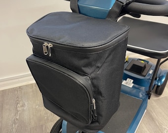 Bolsa de almacenamiento frontal grande para scooter de movilidad, impermeable, compatible con todos los modelos plegables.