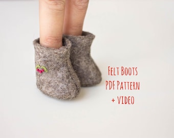 Felt Boots PDF Sewing Pattern for Teddy Bears and Dolls