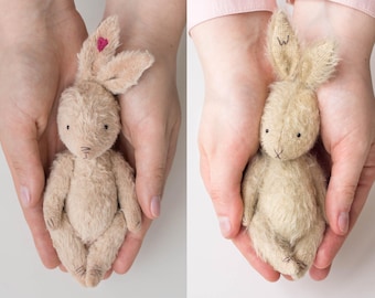 Teddy Bunny Sewing Pattern PDF: 6" Jointed Plush Rabbit (DIY)