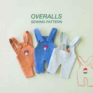 Doll Clothes Overalls Sewing Pattern PDF + Video Tutorial