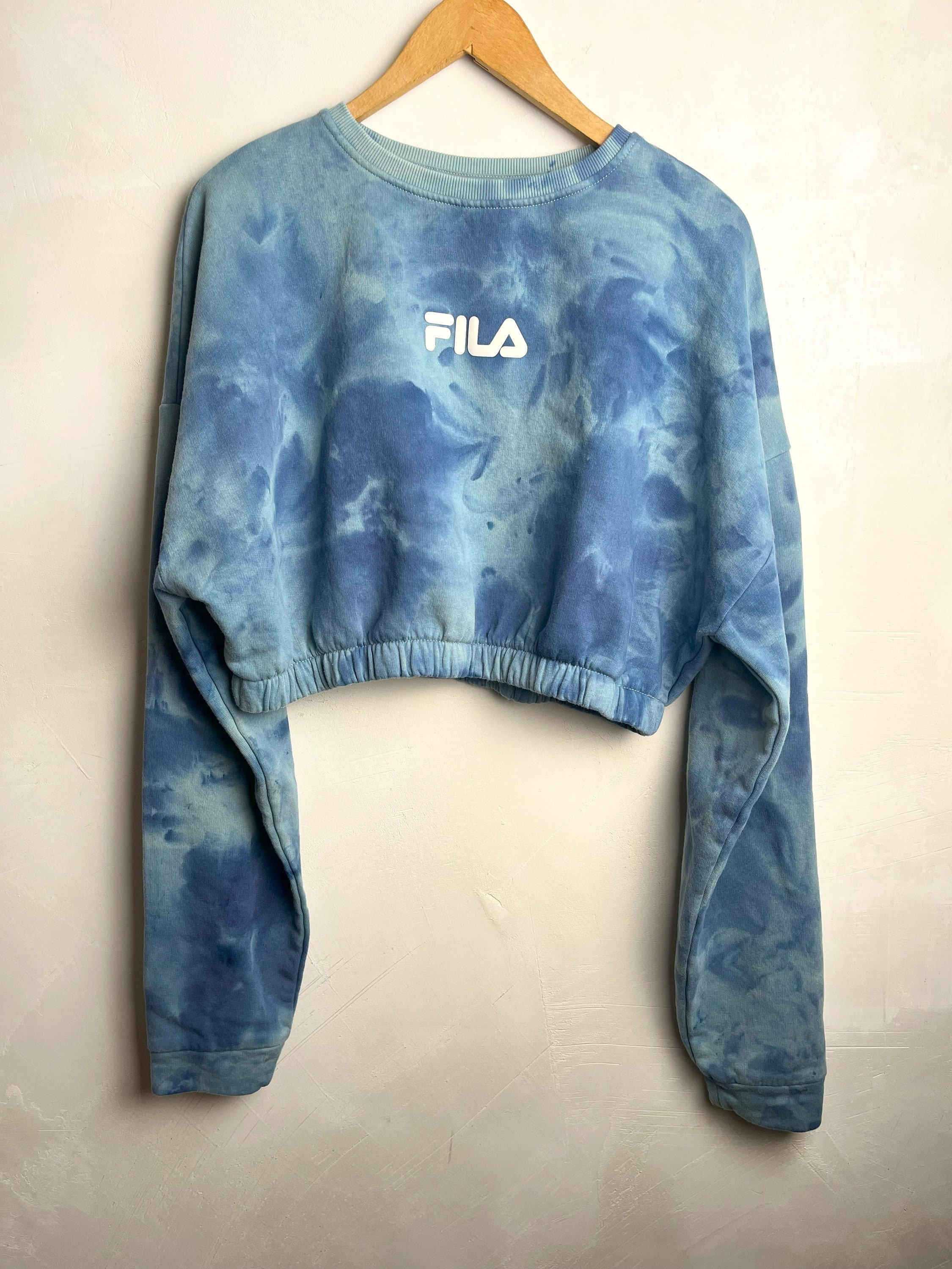Pull court FILA teint glace teinte par n uds Vert menthe et bleu pour femme Taille XL Etsy France