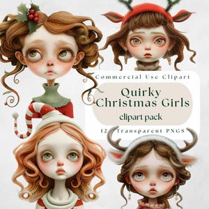 Kerst eigenzinnig meisje clipart, transparante png, Paper Doll, eigenzinnige meisjes, kerst meisje clipart, grillige meisje clipart, eigenzinnige meisje png