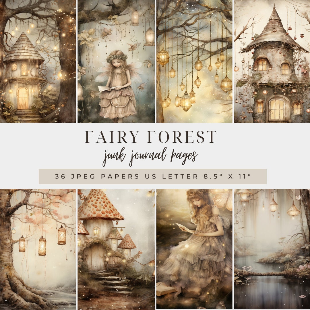 Fairy Forest Junk Journal Page, Instant Download, JPG, 300DPI, US ...