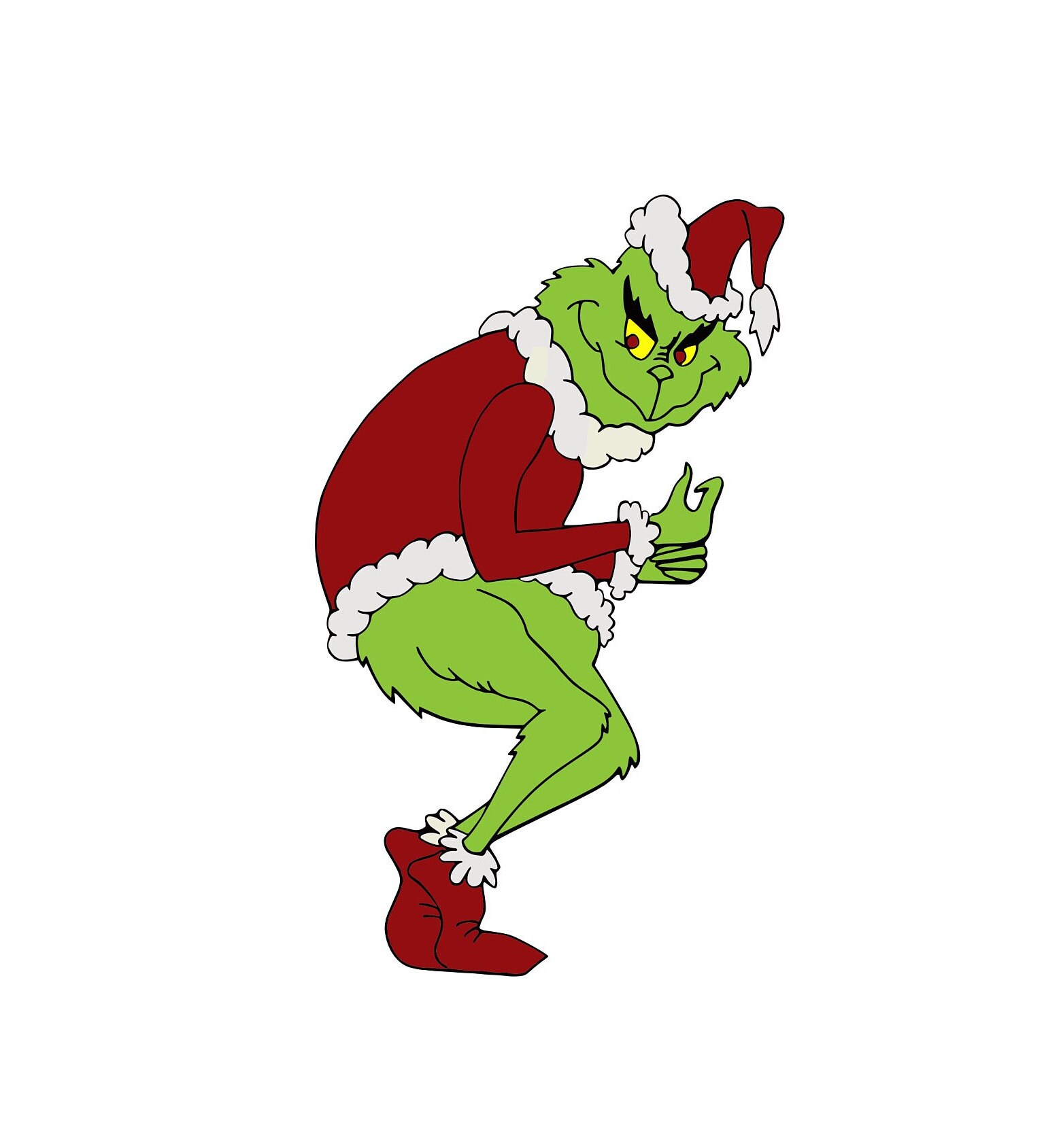 Grinch Stealing Lights svg Dxf Png Eps Pdf Cricut Silhouette Craft